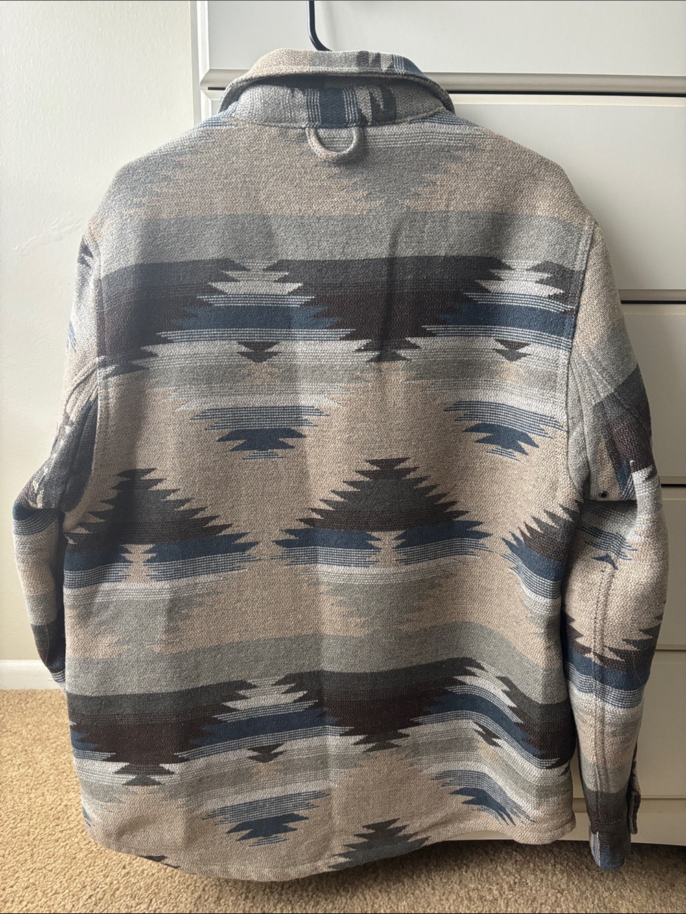 Jachs Heritage Southwest Pattern Button-Up Shacket - Blue & Tan - Picture 3 of 3
